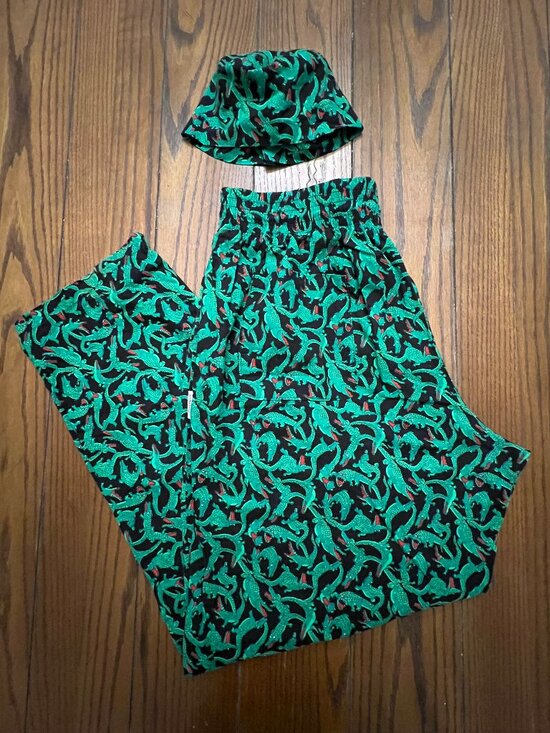 Culinary Classics Other - Vintage 90s Y2K Culinary Classics Chef Pants Hat 2X Alligator AOP USA Cotton